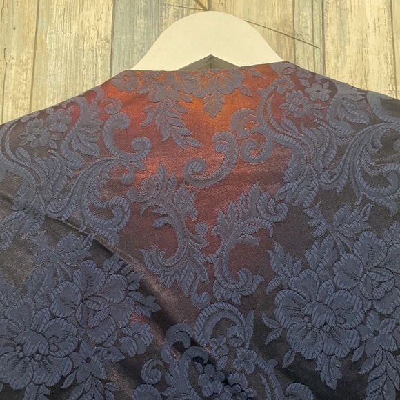 NWT Vintage David Rose Winter Blue Jacquard Blazer | Size 16W - Picture 13 of 16